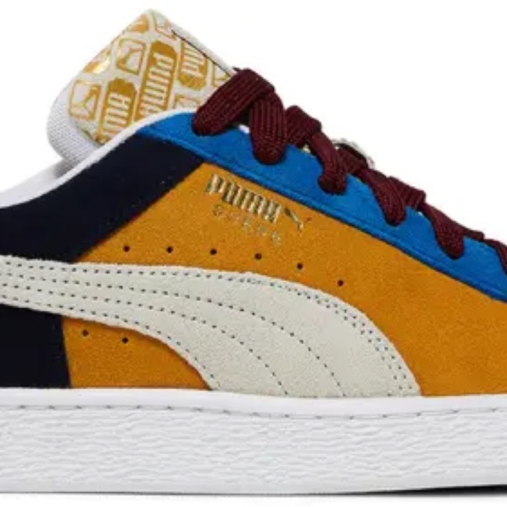 Puma Kids' Orange and Blue Sneakers